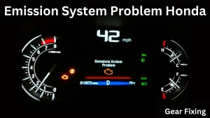 dashboard showing emission system problem Honda.